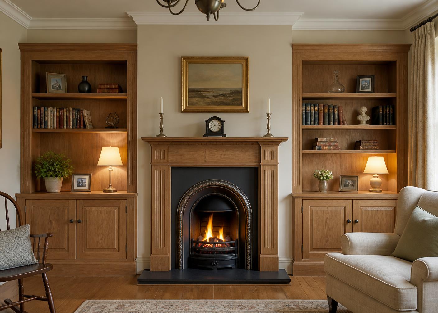 Bespoke timber cabinetry with integrated shelving